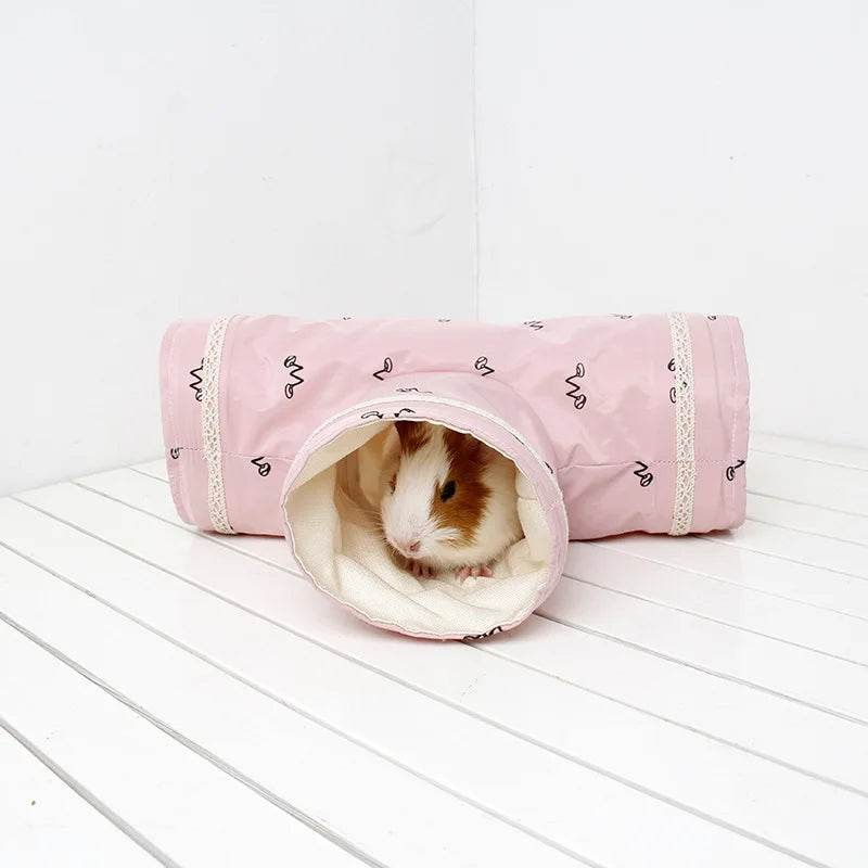 Tube Tunnel pour cochon d'inde, Chinchilla, hérissons, Rats hollandais, Hamsters, Cage, accessoires, Dragon barbu, petit Animal, jouet de lit pour animaux de compagnie - Animaleriex