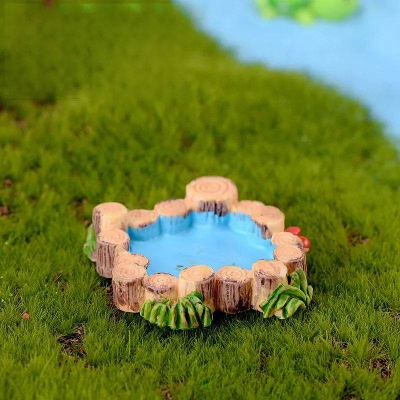 Accessoires de jardin féerique, puits d'eau de source miniatures, pont de bateau, ornement de Statue, Figurines de paysage, décor artisanal de jardin de maison - Animaleriex