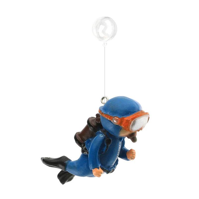 Ornement d'aquarium de plongée flottant – Décoration de plongeur sous-marin réaliste pour aquarium, ajoute du plaisir et du style à votre configuration aquatique. - Animaleriex