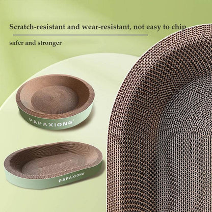 Grattoirs pour chats, jouets pour chats, rond et ovale, lit pour chat, poste à gratter, épaississement, colle de maïs Durable, décalcomanie en carton - Animaleriex