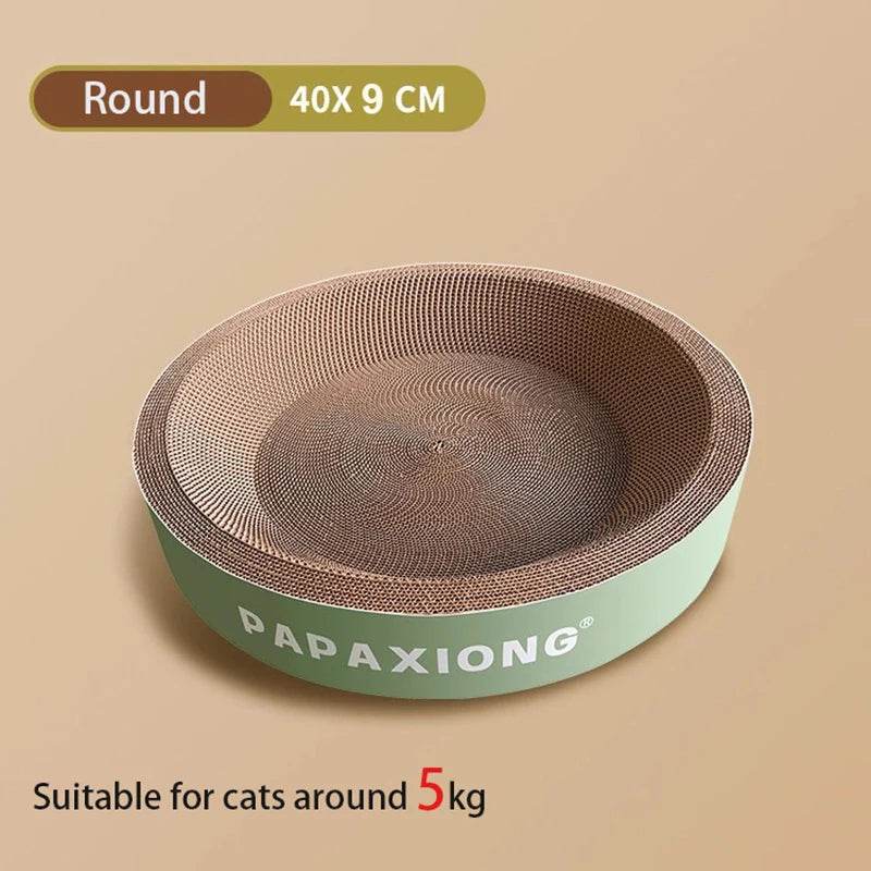 Grattoirs pour chats, jouets pour chats, rond et ovale, lit pour chat, poste à gratter, épaississement, colle de maïs Durable, décalcomanie en carton - Animaleriex