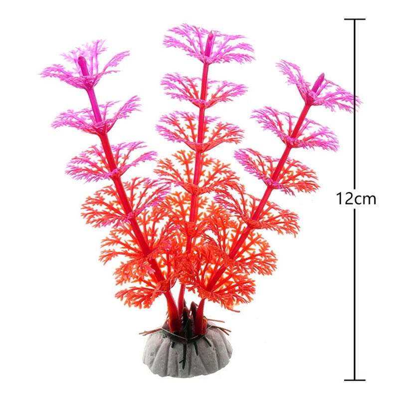 Plantes artificielles sous-marines en plastique pour Aquarium, faux arbuste aquatique, visualisation d'herbe verte, décoration de Simulation - Animaleriex