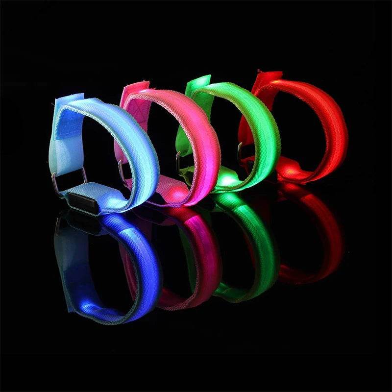 4 pièces/ensemble éclairage LED ceinture de sécurité pour jambe de cheval sangles de jambe de cheval équipement d'équitation de nuit Sports de plein air fournitures équestres - Animaleriex