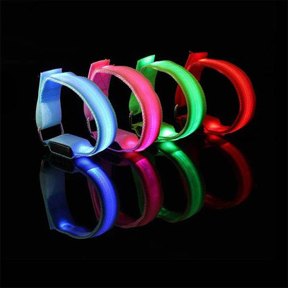 4 pièces/ensemble éclairage LED ceinture de sécurité pour jambe de cheval sangles de jambe de cheval équipement d'équitation de nuit Sports de plein air fournitures équestres - Animaleriex