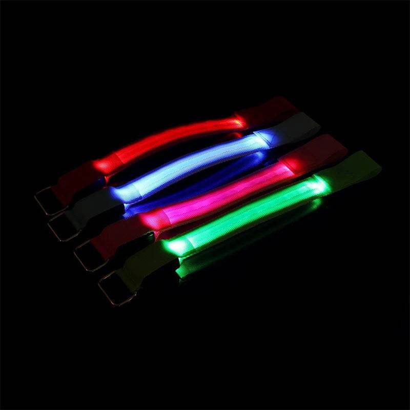 4 pièces/ensemble éclairage LED ceinture de sécurité pour jambe de cheval sangles de jambe de cheval équipement d'équitation de nuit Sports de plein air fournitures équestres - Animaleriex