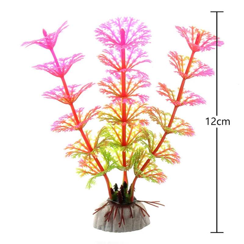 Plantes artificielles sous-marines en plastique pour Aquarium, faux arbuste aquatique, visualisation d'herbe verte, décoration de Simulation - Animaleriex
