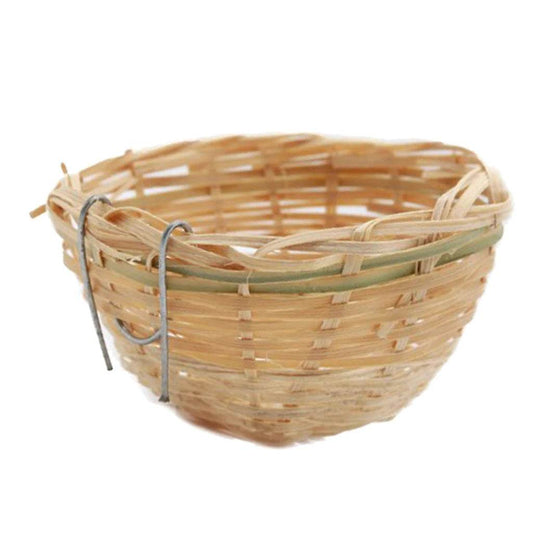 Nid d'oiseau en bambou fait à la main, repose-oiseau, grotte, maison, artisanat naturel, idéal pour pinsons, canaris et petits perroquets, décoration de jardin de la maison - Animaleriex