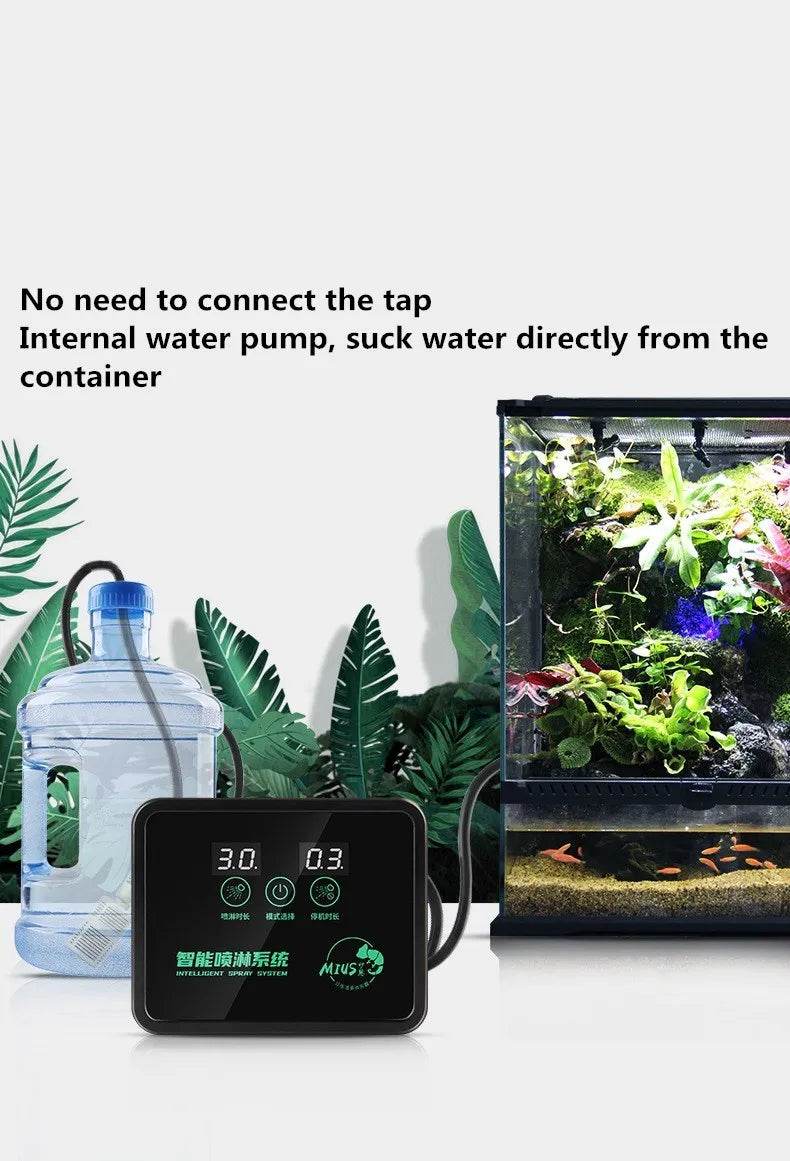 Système de pulvérisation Intelligent, Kit de système de pulvérisation de brouillard pour forêt tropicale, brumisateur de reptiles, humidificateur de Terrariums, minuterie électronique - Animaleriex