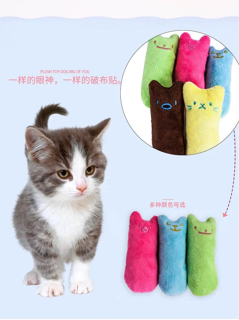 Jouets en peluche pour chat, meulage des dents, herbe-aux-chats, amusant et interactif, chaton à mâcher, jouet Vocal, griffes, morsure de pouce, menthe pour chats - Animaleriex