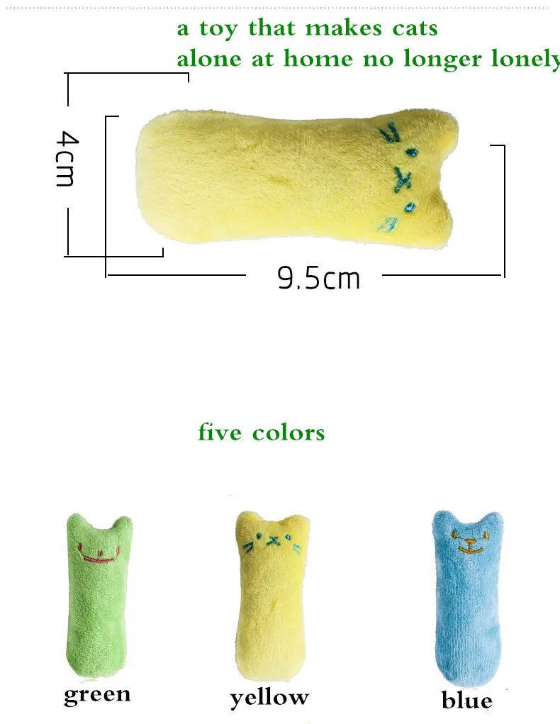 Jouets en peluche pour chat, meulage des dents, herbe-aux-chats, amusant et interactif, chaton à mâcher, jouet Vocal, griffes, morsure de pouce, menthe pour chats - Animaleriex
