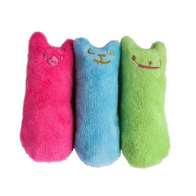 Jouets en peluche pour chat, meulage des dents, herbe-aux-chats, amusant et interactif, chaton à mâcher, jouet Vocal, griffes, morsure de pouce, menthe pour chats - Animaleriex