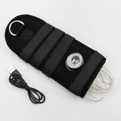 Accessoires de queue de cheval pour équitation, barre lumineuse clignotante LED, équipement de harnais pour Sports de plein air, Charge USB, décorations sûres pour l'équitation de nuit - Animaleriex