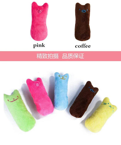 Jouets en peluche pour chat, meulage des dents, herbe-aux-chats, amusant et interactif, chaton à mâcher, jouet Vocal, griffes, morsure de pouce, menthe pour chats - Animaleriex