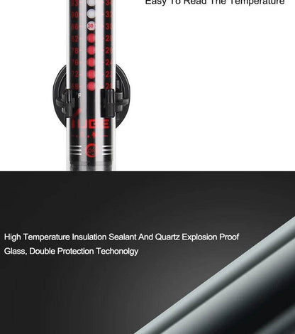 Tige chauffante à Thermostat à température réglable 110v-220v, 25W/ 50W/ 100W/ 200W/ 300W, Submersible, pour Aquarium, réservoir de poissons, chaleur de l'eau - Animaleriex