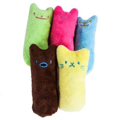 Jouets en peluche pour chat, meulage des dents, herbe-aux-chats, amusant et interactif, chaton à mâcher, jouet Vocal, griffes, morsure de pouce, menthe pour chats - Animaleriex