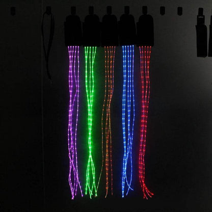 Accessoires de queue de cheval pour équitation, barre lumineuse clignotante LED, équipement de harnais pour Sports de plein air, Charge USB, décorations sûres pour l'équitation de nuit - Animaleriex