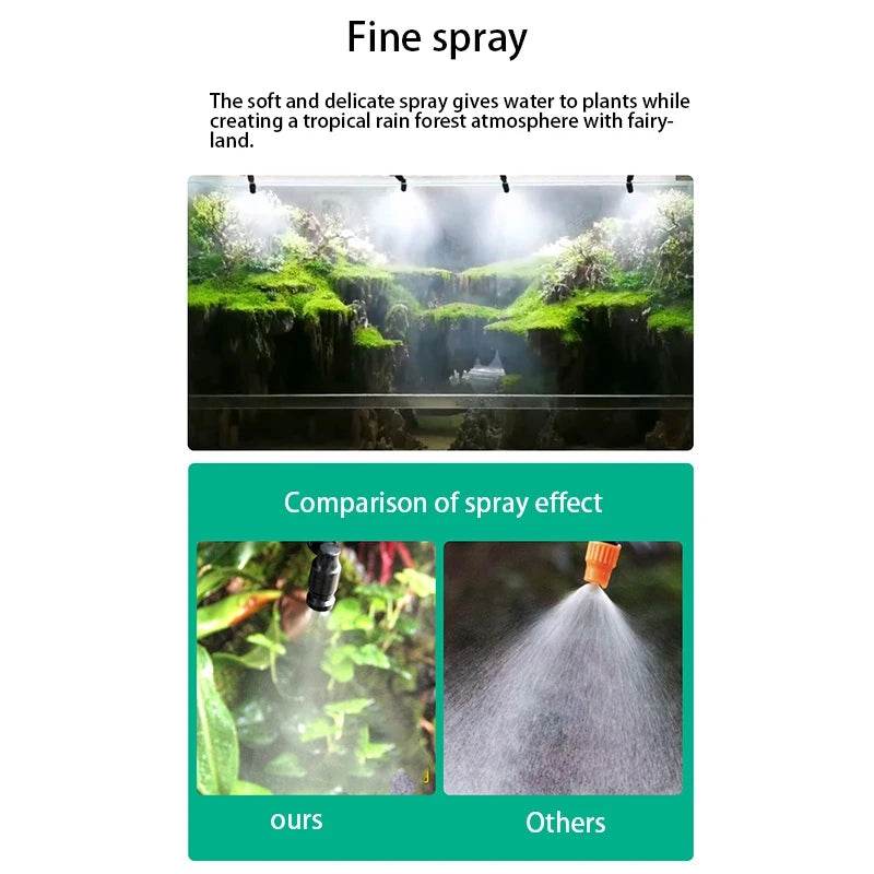 Système de pulvérisation Intelligent, Kit de système de pulvérisation de brouillard pour forêt tropicale, brumisateur de reptiles, humidificateur de Terrariums, minuterie électronique - Animaleriex