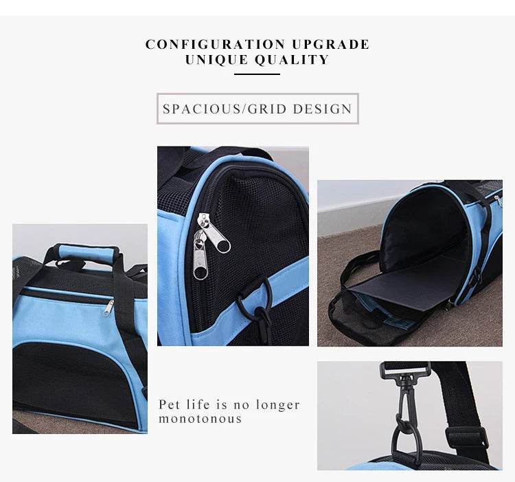 Sacs de Transport portables pour chats, sacs de Transport en maille respirante pour petits chiens, sac à main pliable pour chats, sac de voyage pour animaux de compagnie - Animaleriex