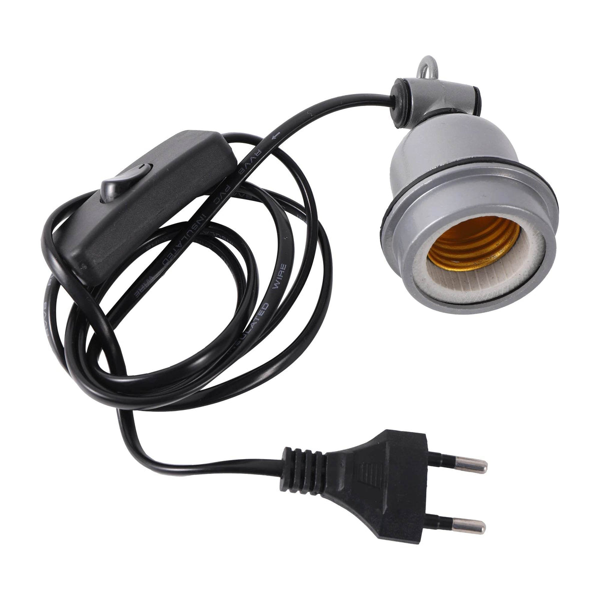 Support de lampe chauffante E27, lézard, tortue, animal de compagnie rampant, interrupteur de cordon d'alimentation, couveuse de poulet, porcelet, prise de lumière en spirale chauffante, 1 pièce - Animaleriex