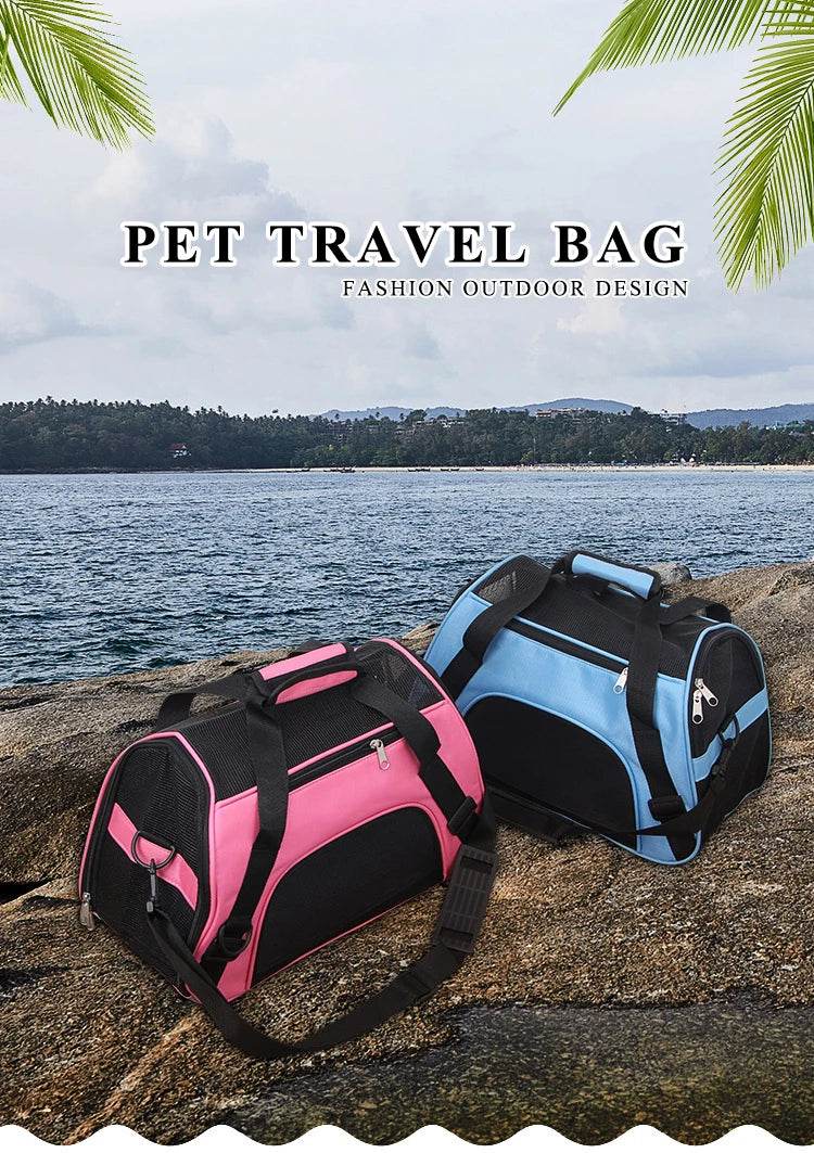 Sacs de Transport portables pour chats, sacs de Transport en maille respirante pour petits chiens, sac à main pliable pour chats, sac de voyage pour animaux de compagnie - Animaleriex