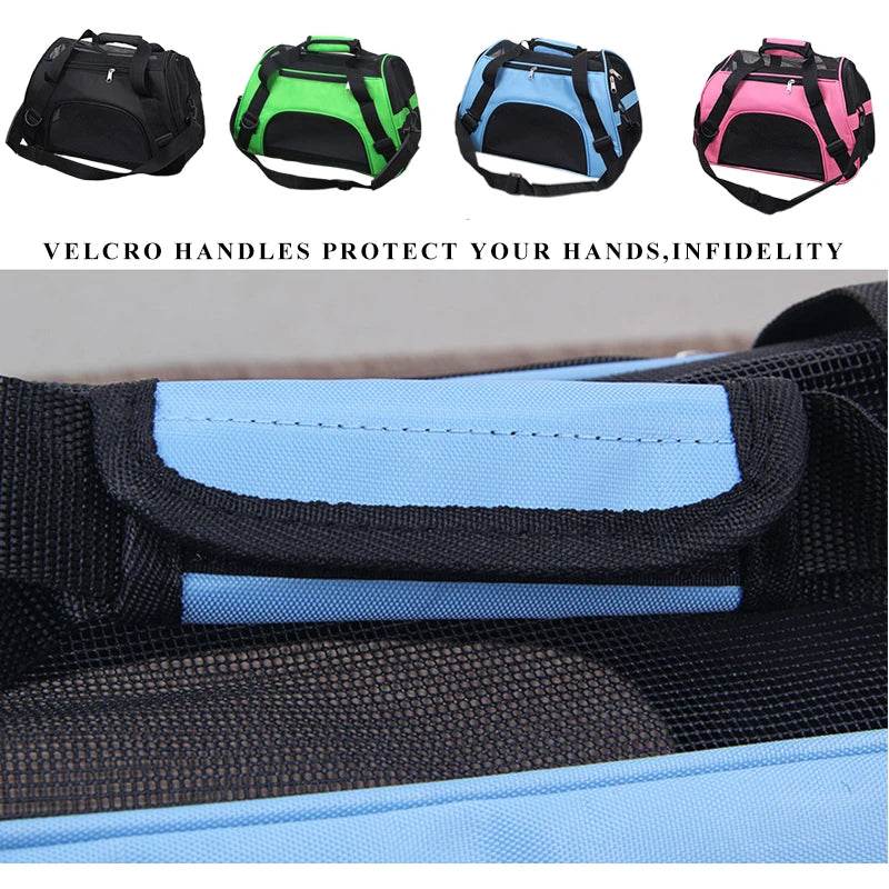 Sacs de Transport portables pour chats, sacs de Transport en maille respirante pour petits chiens, sac à main pliable pour chats, sac de voyage pour animaux de compagnie - Animaleriex
