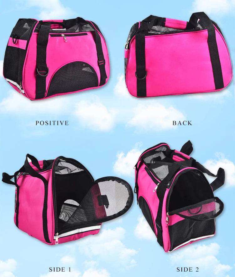 Sacs de Transport portables pour chats, sacs de Transport en maille respirante pour petits chiens, sac à main pliable pour chats, sac de voyage pour animaux de compagnie - Animaleriex
