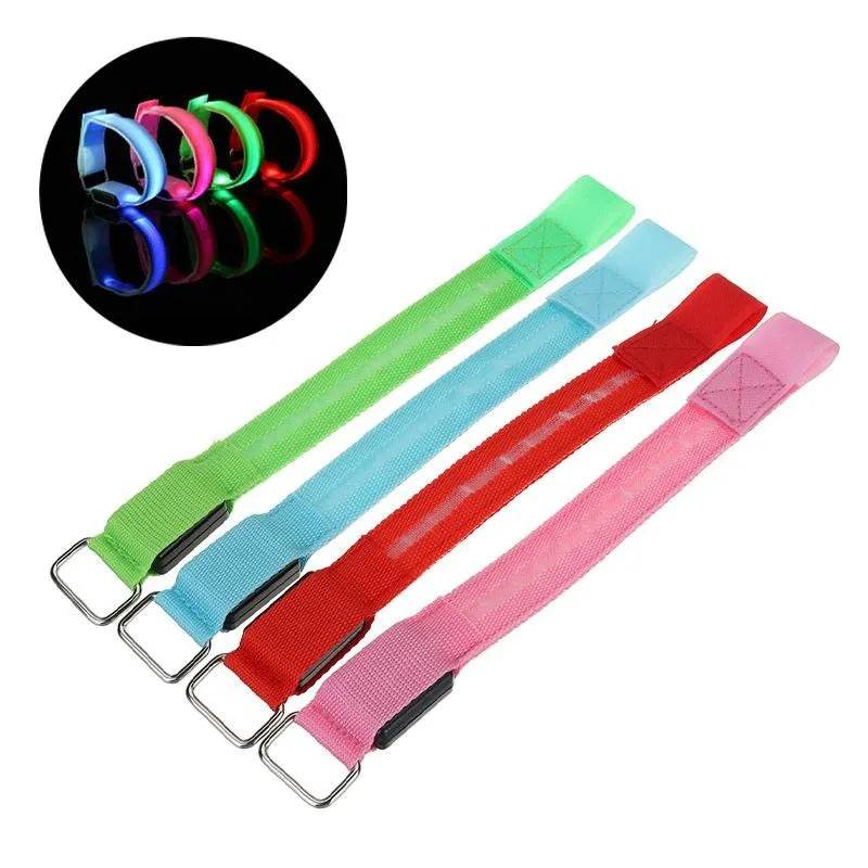 4 pièces/ensemble éclairage LED ceinture de sécurité pour jambe de cheval sangles de jambe de cheval équipement d'équitation de nuit Sports de plein air fournitures équestres - Animaleriex