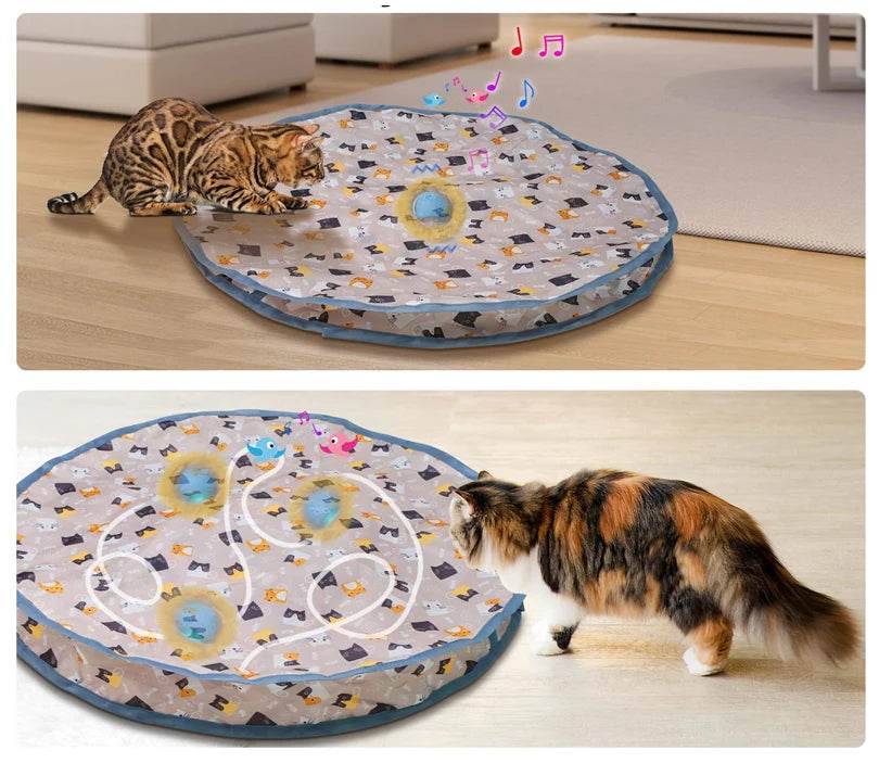 Jouets interactifs pour chat, balle à roulement rapide dans une pochette, jouet pour chaton, cache-cache, activé par le mouvement, pour l'intérieur - Animaleriex