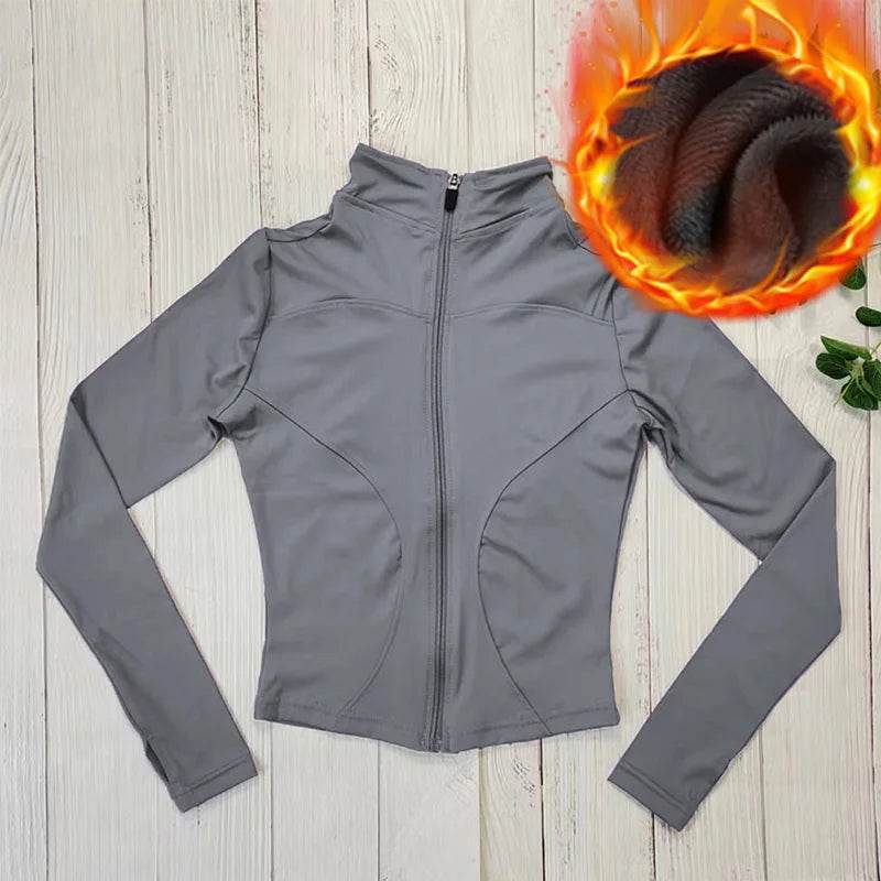 MXLLINA hiver thermique équitation veste de cheval femmes fermeture éclair manteau équestre velours peluche épaissi Sport à manches longues haut vêtements - Animaleriex