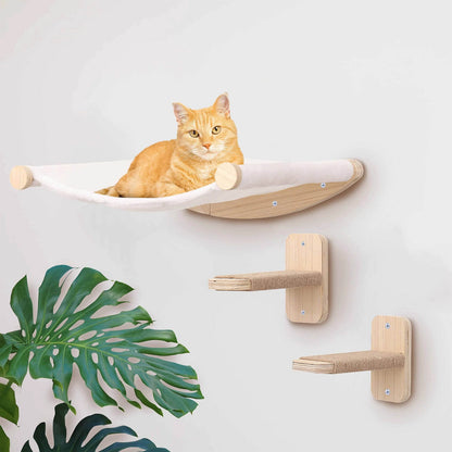 Corde d'escalade murale pour chat, 1 pièce, pédales en bois massif et corde en Sisal, entraînement des chatons, meulage des griffes, meubles d'intérieur pour chat - Animaleriex