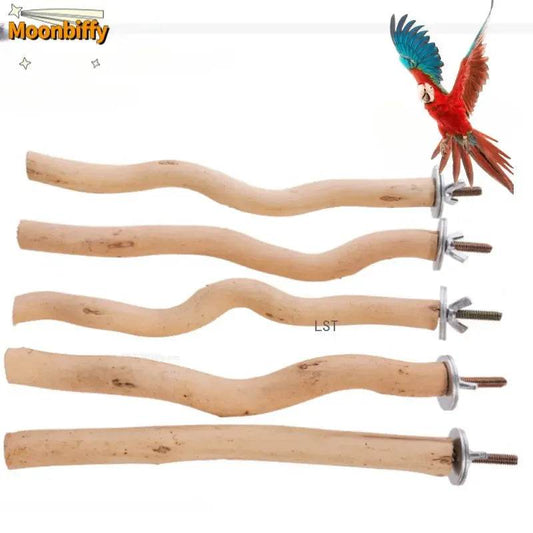 Tige de support pour perroquet, jouets, fourchette en bois, branche, perche, Cage à oiseaux, balançoire suspendue, jouet à mâcher, aire de jeux, fournitures pour oiseaux, 1 pièce - Animaleriex