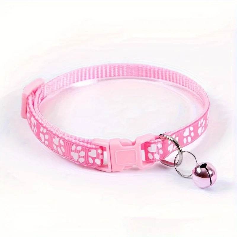 Collier pour animaux de compagnie à la mode, motif coloré, cloche mignonne, colliers réglables pour chats chaton, anneau DIY, accessoires pour animaux de compagnie - Animaleriex