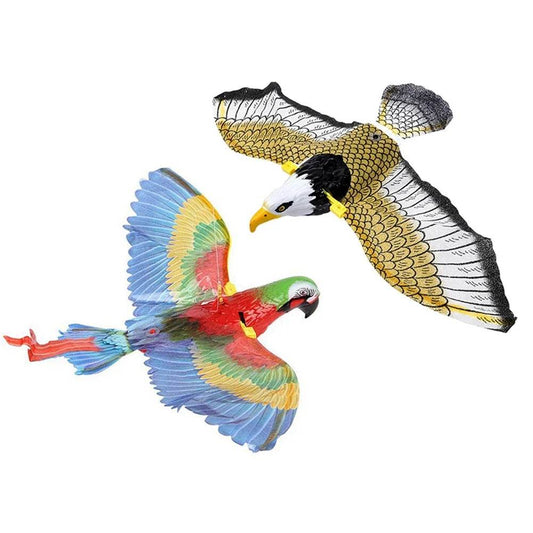 Jouet électrique pour animaux de compagnie, Simulation de faux aigle, Rotation électronique, oiseau suspendu, interactif, taquin, chat, chien, modèle silencieux - Animaleriex