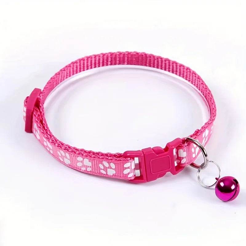 Collier pour animaux de compagnie à la mode, motif coloré, cloche mignonne, colliers réglables pour chats chaton, anneau DIY, accessoires pour animaux de compagnie - Animaleriex