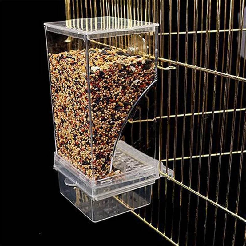 Mangeoires automatiques pour oiseaux, sans gâchis, pour perroquets, conteneur de nourriture en acrylique, accessoires de Cage pour petites et moyennes perruches - Animaleriex