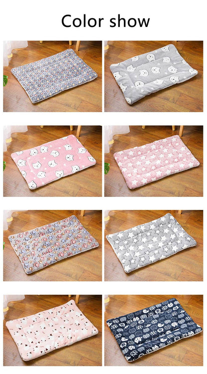 Tapis de couchage épais en flanelle respirant pour chat, coussin doux pour petit chien, couverture chaude d'hiver pour chat - Animaleriex