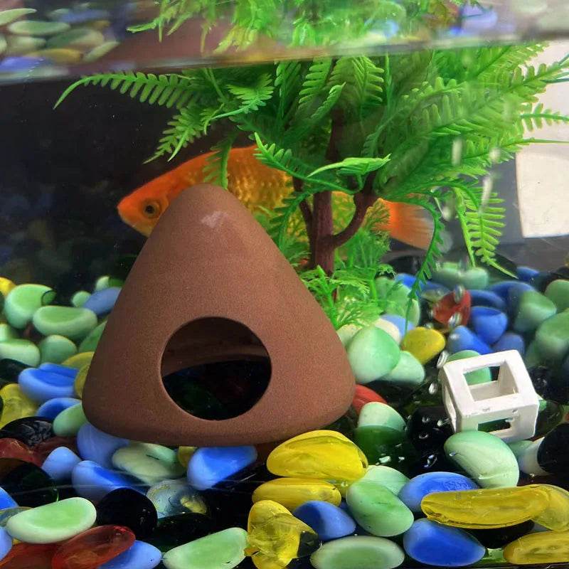Décoration d'aquarium en céramique, abri pour poissons et crevettes, poterie, maison de Scorpion, Simulation de pierre, décor d'aquarium idéal - Animaleriex