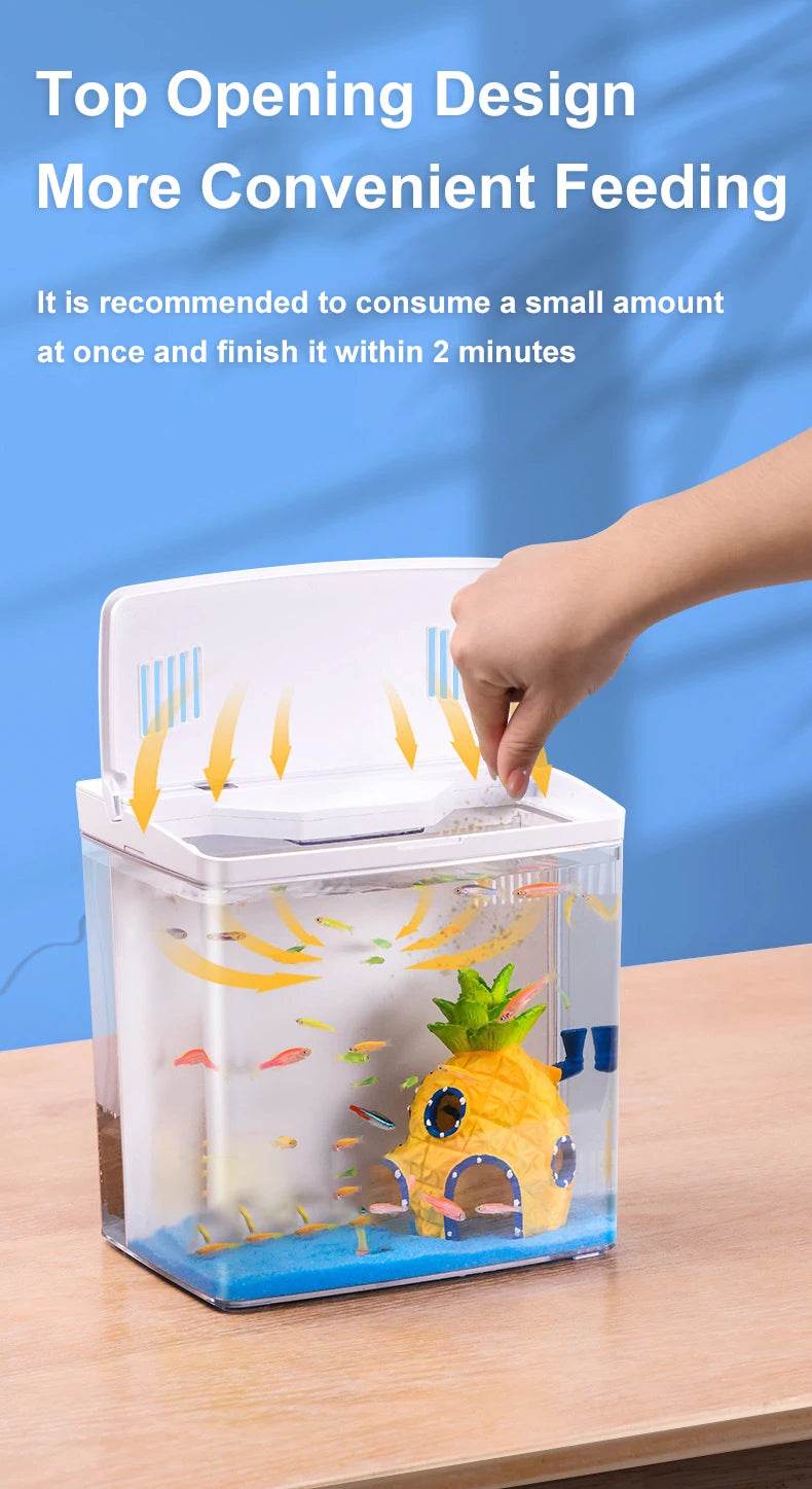Réservoir de poissons de salon, petit mini réservoir Douyu, réservoir écologique de table domestique, filtre arrière à circulation automatique, réservoir de poissons rouges - Animaleriex