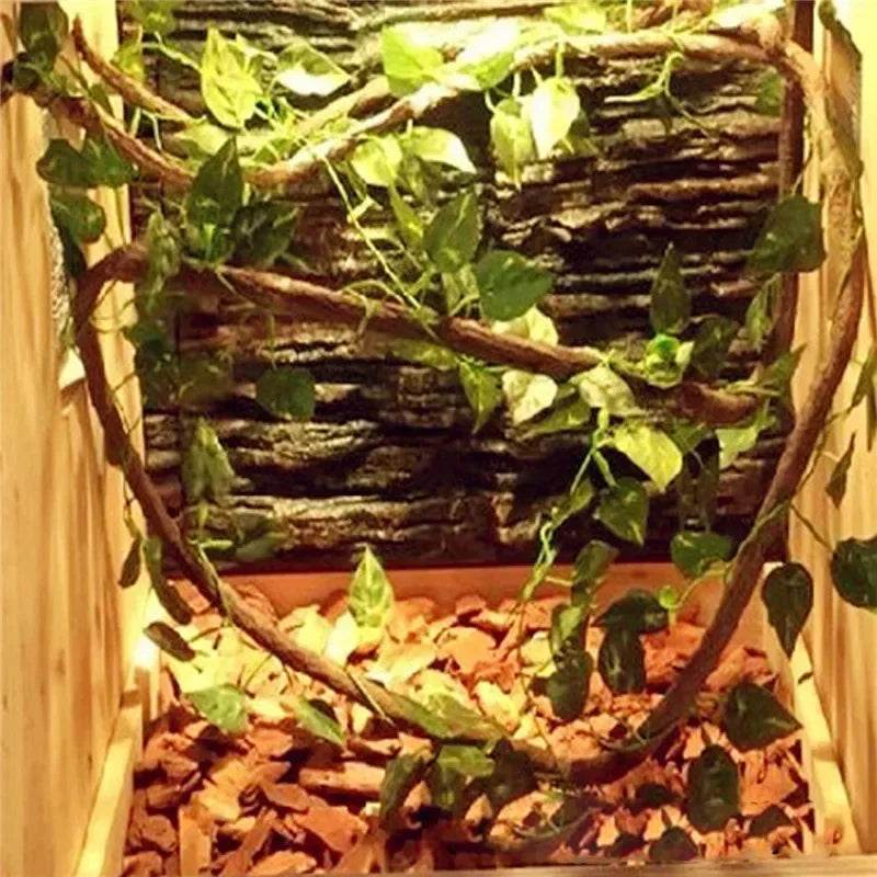 Grandes vignes flexibles en rotin, décoration d'habitat, Branches de Jungle pliables, fournitures pour animaux de compagnie, décor de Terrarium pour Reptiles, 1.5/2.5/3m - Animaleriex