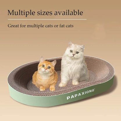 Grattoirs pour chats, jouets pour chats, rond et ovale, lit pour chat, poste à gratter, épaississement, colle de maïs Durable, décalcomanie en carton - Animaleriex