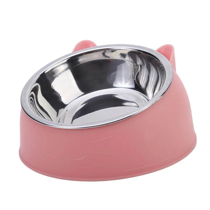 Bol pour chien et chat de 100ML, surélevé à 15 degrés, Base antidérapante pour chiot, nourriture pour chat, distributeur d'eau potable, protection inclinable du cou, accessoires pour animaux de compagnie - Animaleriex