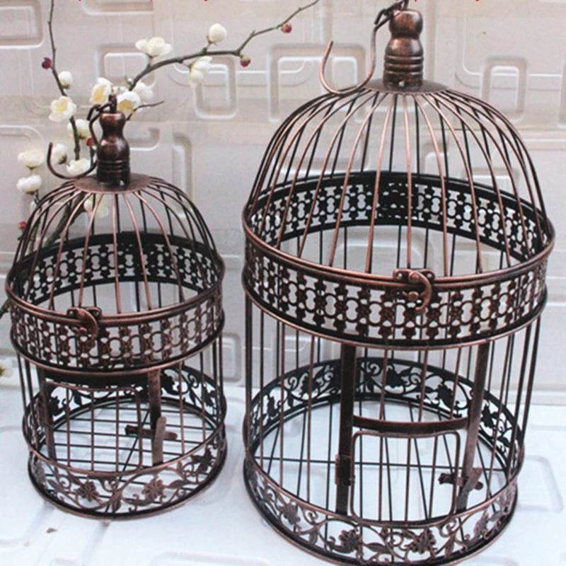 Cage à oiseaux en métal moderne, Cage à oiseaux européenne en fer forgé, décoration de mariage, Cage à fleurs, ornements, Pot de fleur, Cage à oiseaux succulente - Animaleriex