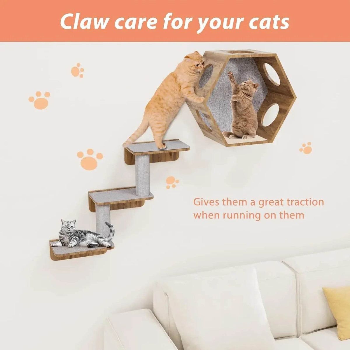 Tapis à gratter auto-adhésif pour chat, tapis à découper, poste à gratter pour chat, Protection anti-rayures pour meubles de canapé - Animaleriex
