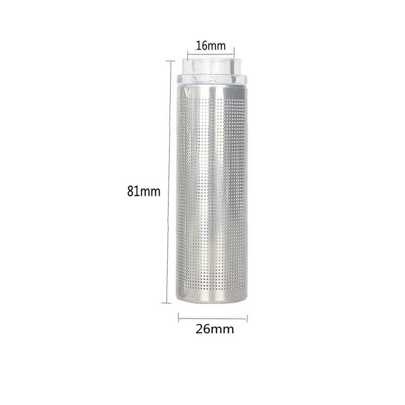 Filtre d'entrée d'aquarium 12/16mm, filet à mailles en acier inoxydable, accessoires de filtre de réservoir de poisson, filtre d'admission, couvercle de préfiltre - Animaleriex