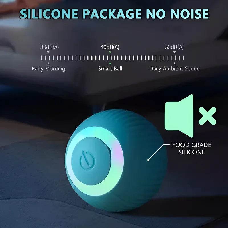 Balle Interactive pour chat, jouets intelligents pour animaux de compagnie, boule magique à roulement automatique d'intérieur, jouet interactif électronique, accessoires de jeu pour chat - Animaleriex