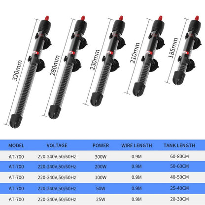 25W/50W/100W/200W/300W Aquarium Submersible réservoir de poisson chauffe-eau réglable température constante tige chauffante prise ue/US - Animaleriex