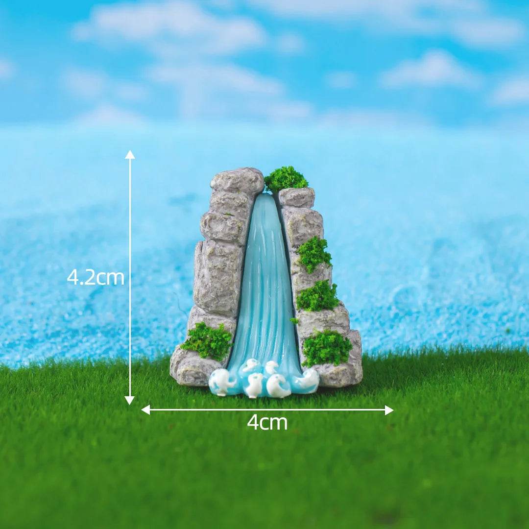 Accessoires de jardin féerique, puits d'eau de source miniatures, pont de bateau, ornement de Statue, Figurines de paysage, décor artisanal de jardin de maison - Animaleriex