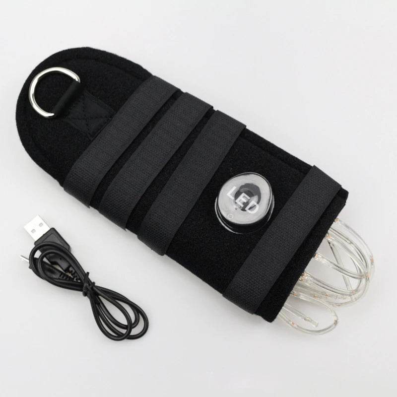 Accessoires de queue de cheval pour équitation, barre lumineuse clignotante LED, équipement de harnais pour Sports de plein air, Charge USB, décorations sûres pour l'équitation de nuit - Animaleriex