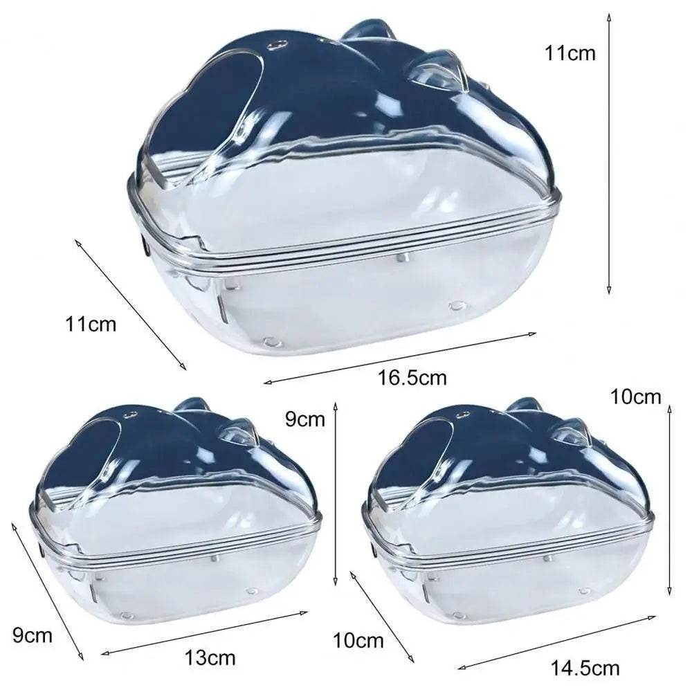 Cage de toilette transparente pour Hamster, Cage pour cochon d'inde, bain de sable, boîte à souris en plastique acrylique pour Hamster - Animaleriex