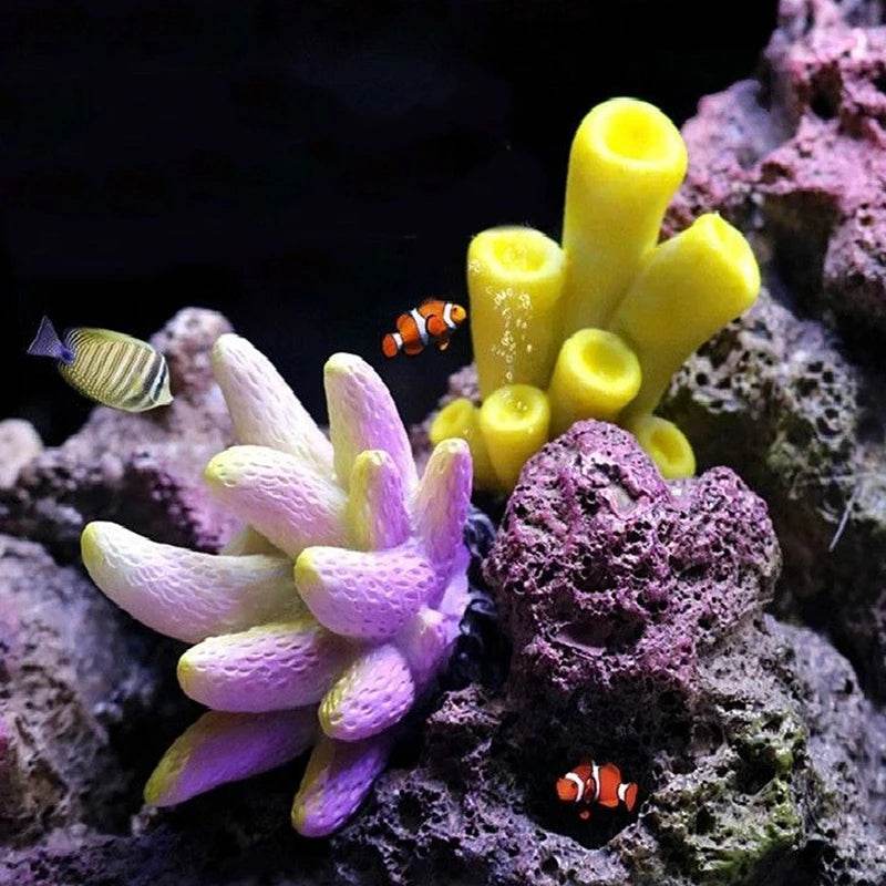 Décoration d'aquarium de corail artificiel, émule d'étoile de mer, décoration de paysage de récif en résine, décoration de table artisanale - Animaleriex